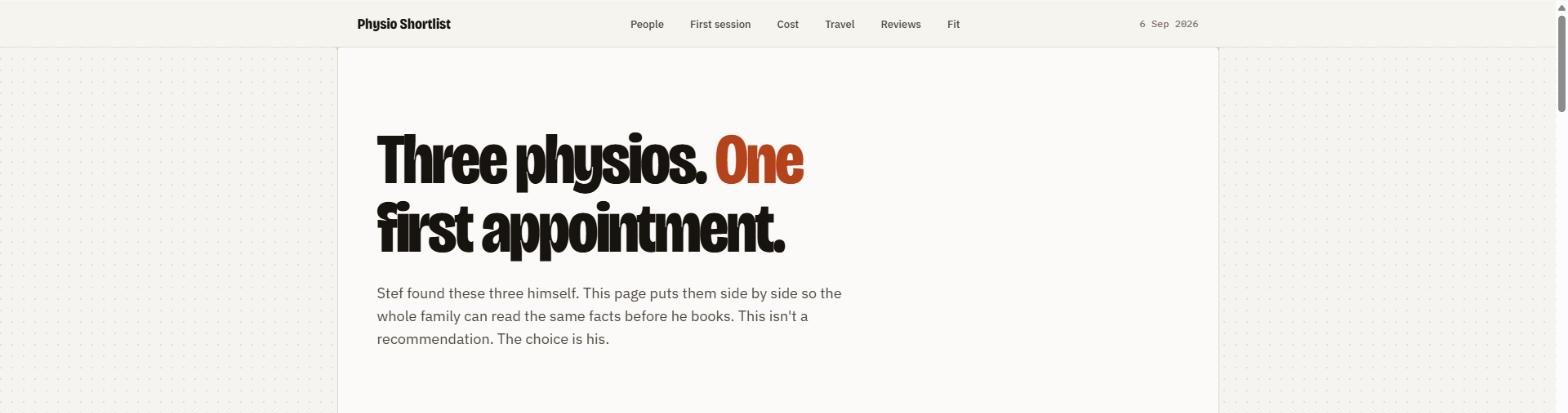 A page built from the design system with no changes